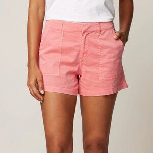 johnnie-o women's surplus cotton cargo shorts in PAPAYA size 0. NWT